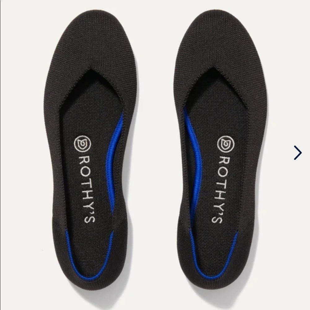 Black Rothy flats ! Like new!